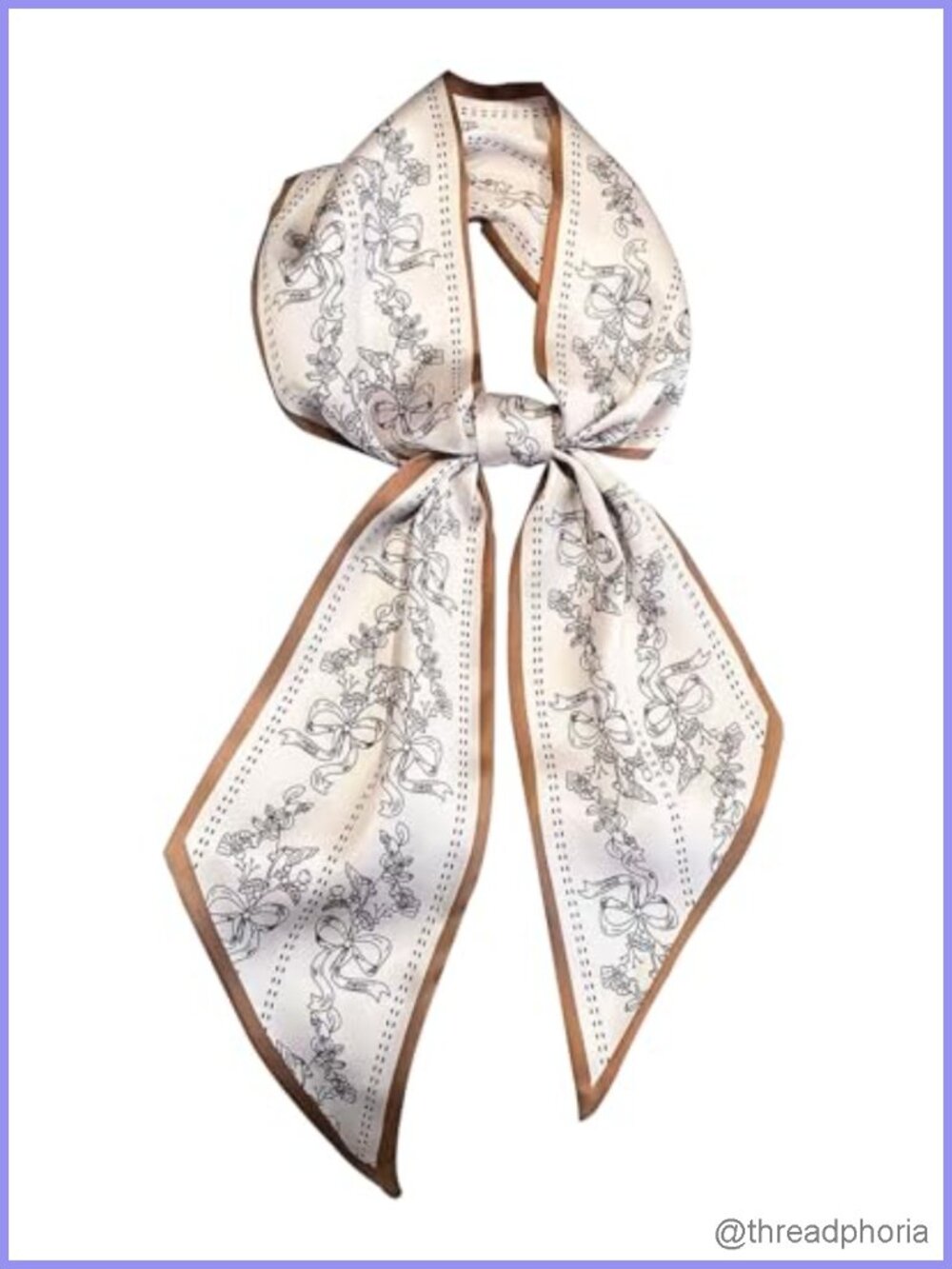 Satin Long Fashion Scarf for Women – Hair Neck & Handbag Scarf, Silk-Like